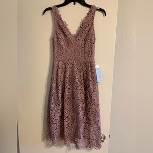 XS Lilac Lace/Crochet Dress NWT